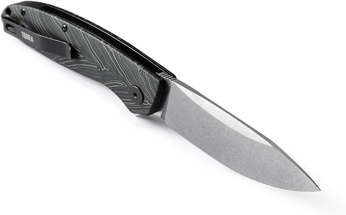 Petrified fish PFB01 Terra3.54 D2 Steel Blade G10 Handle Flipper Liner lock Folding knife (Blue Satin)