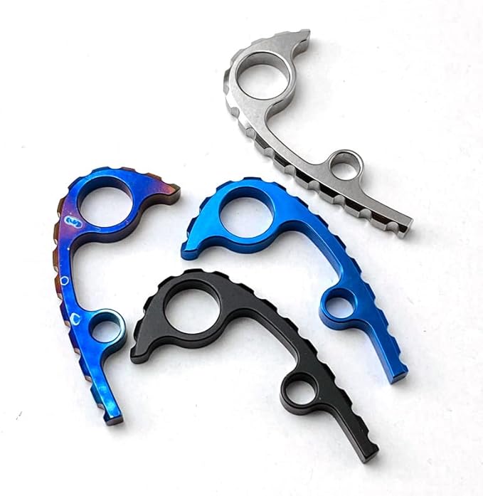 1PC Titanium Back Spacer Fits for Para3 Custom CNC Spine Spacer DIY Replacement Accessory(Blue)