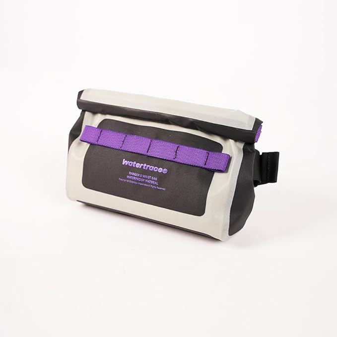 Waterproof Waist Bag for Surfing Paddleboarding BoatingCyclingWater Park Activities (Gary/purple)