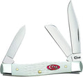 Case WR XX Pocket Knife Sparxx White Jigged Synthetic Medium Stockman Item #60184 - (63032 SS) - Length Closed: 3 5/8 Inches
