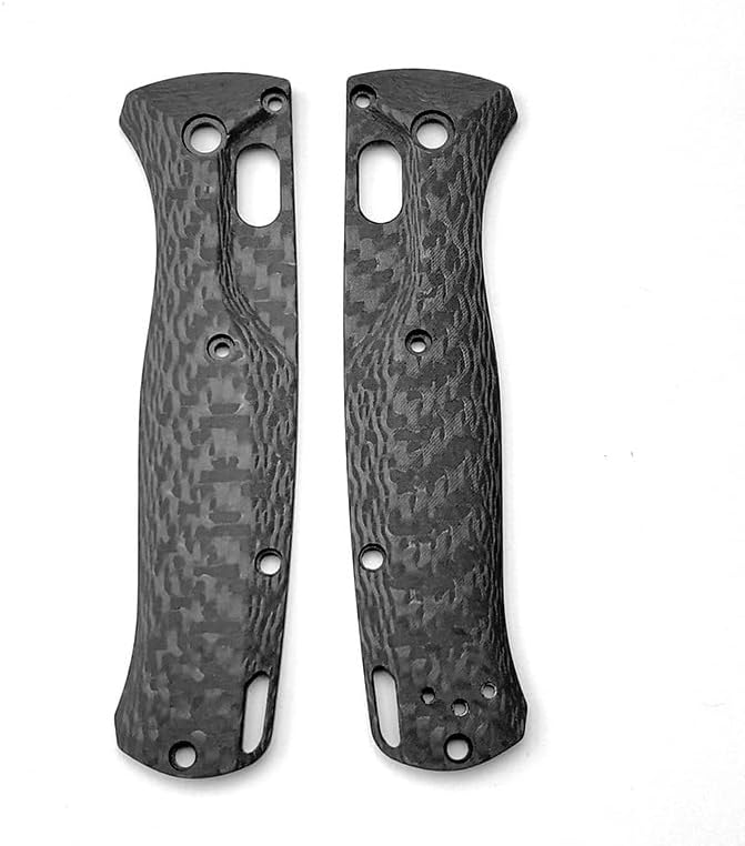 1 Pair Scales Fits for Bugout 535 CNC Carbon Fiber Handle Patch Replacement