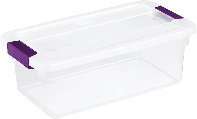 Sterilite 66 Quart (6 Pack) and 6 Quart (12 Pack) Totes Clear Plastic Stackable Storage Containers with Latching Lids for Home Organization