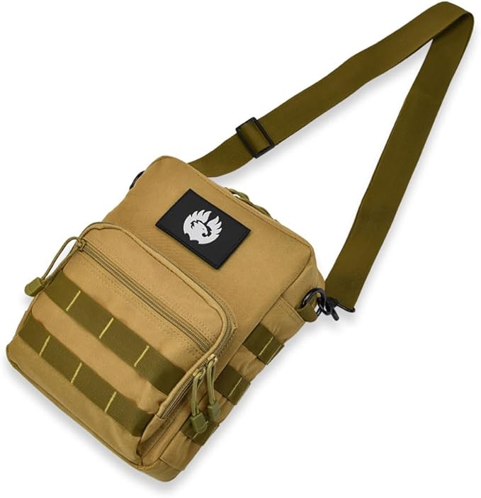 Torch Small Messenger Bag MOLLE Tactical Satchel Courier Pack Single Strap Shoulder Sling for Every Day Carry Gear