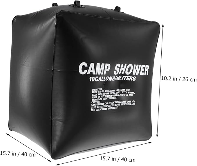 SUPVOX 1set Solar Shower Bag Portable Camping Pouch for Outdoor Use Convenient Solar Heating Bag for Hiking Fishing and Travel
