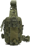 Outdoor Sports Hiking Sling Bag Shoulder Pack Camouflage Tactical Molle Chest Bag - Green