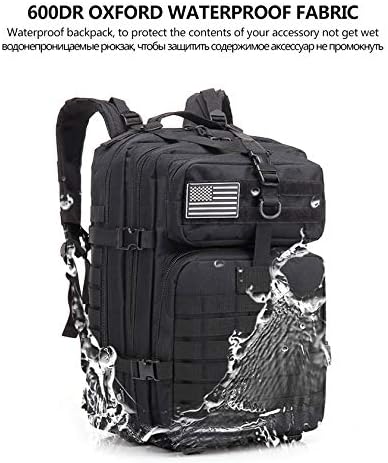 50L Large Capacity Men Army Military Tactical Backpack 3P Softback Outdoor Waterproof Bug Rucksack Hiking Camping Hunting Bags(Khaki)