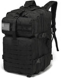 Military Tactical Backpack Large Army 3 Day Assault Pack Molle Bag Backpacks (Black)