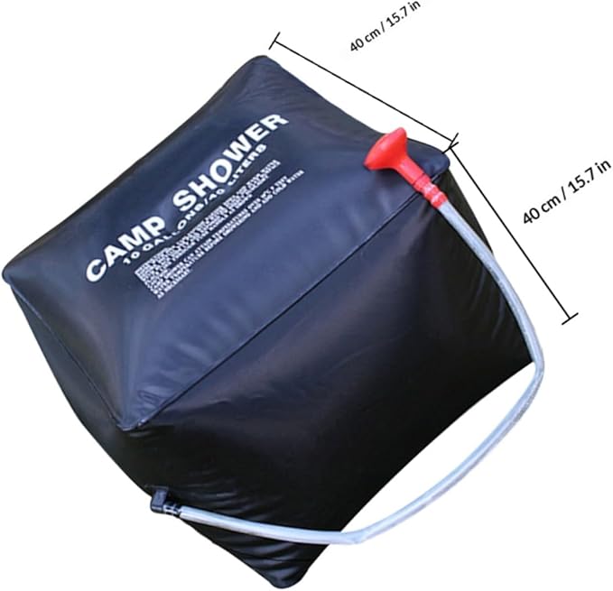 VICASKY Solar Hiking Bag Camping Shower Bag Complete Nozzle Box and Portable Design for Outdoor Bathing