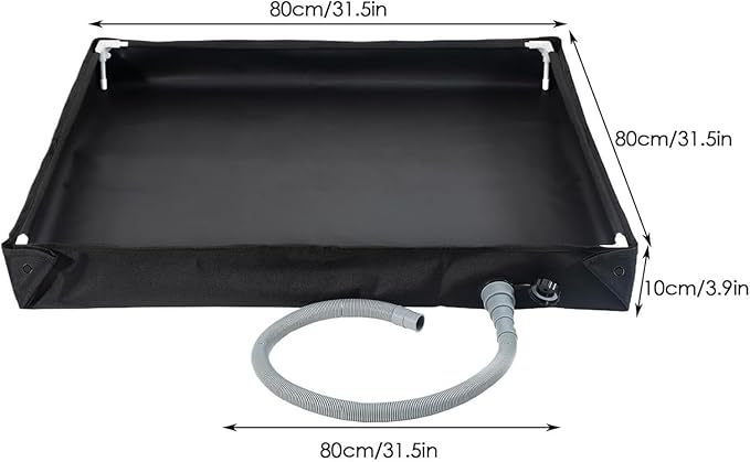 LAFANDE Portable Shower Pan Foldable Shower Base &amp Basin Floor with Detachable Drain Pipe Camping Shower Mat for Indoor &amp Outdoor Shower Stall Enclosures