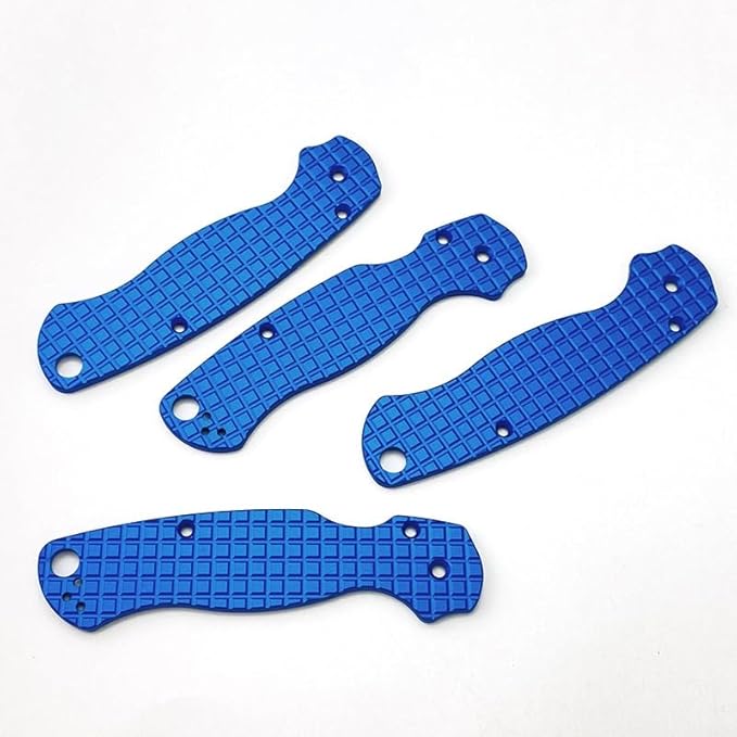 1Pair Aluminum Alloy Scales Fits for C81 Paramilitary 2 Handle Patch Replacement Accessory(Blue)