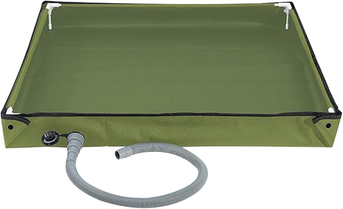 Portable Shower Pan - Foldable Camping Shower Base Leakproof Water Container Wash Basin Lightweight Outdoor Gear | Travel Bathhouse Bucket for Beach Tent RV Men Women