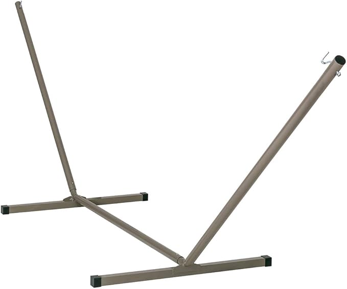 Lazy Daze Hammocks Outdoor 12 Feet Hammock Stand Heavy Duty Coated Steel Tube Frame for Indoor Porch Patio Garden Backyard Hammocks 450 Pounds Weight Capacity Tan