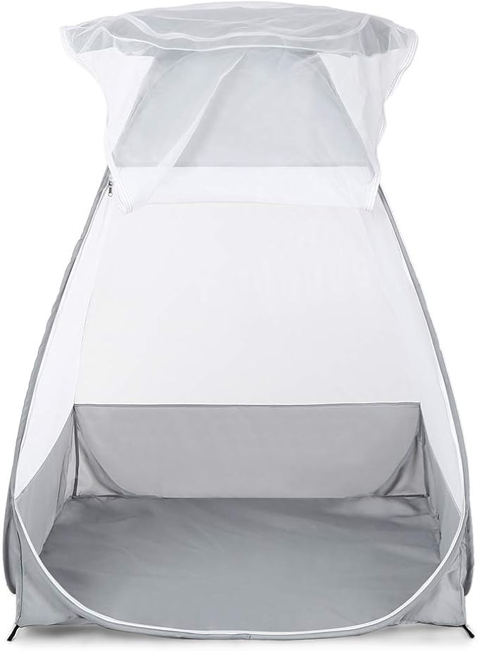Single Outdoor Net Shelter for Camping Quick Folding Tent for Yoga Portable Tent Gray