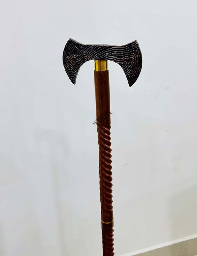 Handmade Carbon Steel Double Headed Axe Viking Axe Ragnar Axe Battle Axe Gift for him