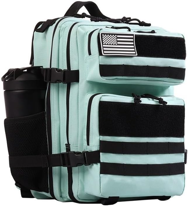 45L Military Tactical Backpacks Molle Army Assault Pack Bug Out Bag Hiking Treeking Rucksack Large Capacity Backpack Backpack(Mint green)