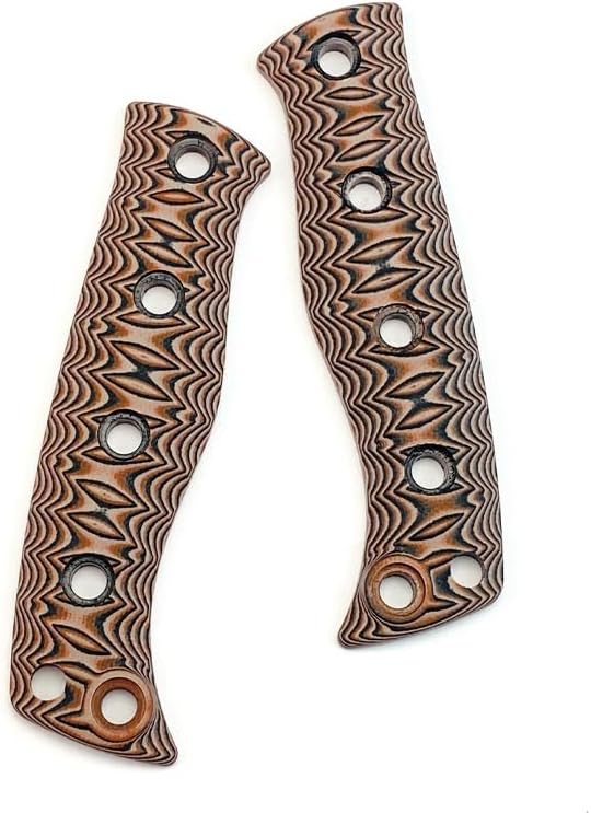 1 Pair Custom Micarta Scales Handle Replacement with 5 Sets Screws Fit for Fixed Adamas 375