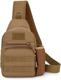 Sling Crossbody Backpack with Water Bottle Holder Chest Shoulder Backpack Sports Bag Leisure Waterproof Oxford Cloth Water Bottle Cell Phone Bag for Outdoor Travel 01