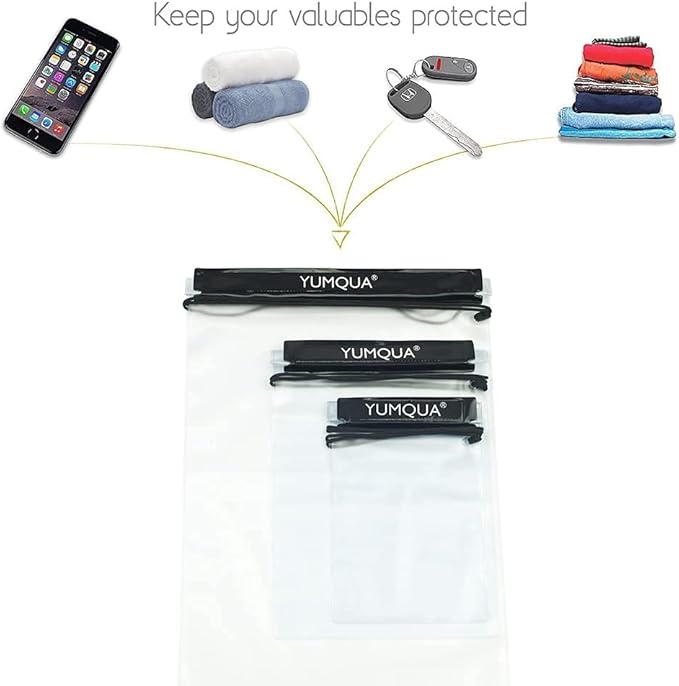 UMQUA 40L Waterproof Dry Bag Bundle with 3 Piece Waterproof Pouches