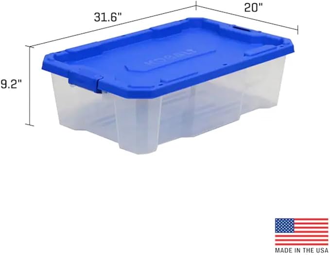 Heavy Duty 17 gal Stackable with latching lids (American Clear 17 gal)