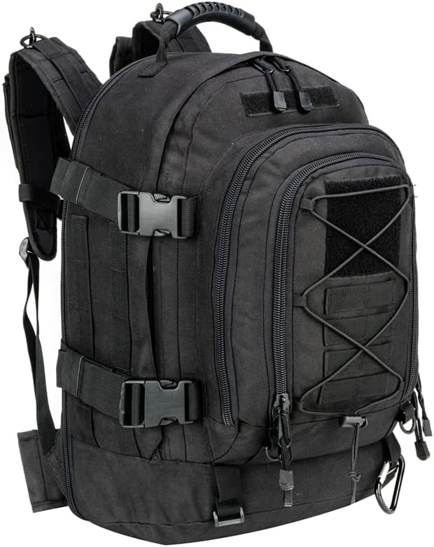 60L Men Military Tactical Backpack Molle Army Hiking Climbing Bag Sports Travel Bags Camping Hunting Rucksack (Color : BP-ZY74-BK)
