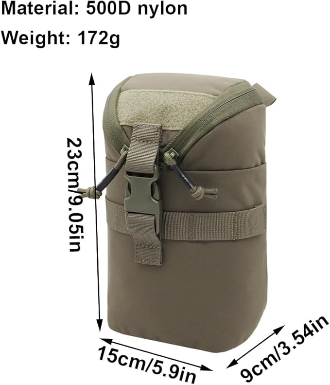 Tactical Molle Pouch Waterproof Backpack Attachment Pouches Gadget Storage Bag with Back Webbing &amp Bottom Drain Hole for Hiking Camping Fishing