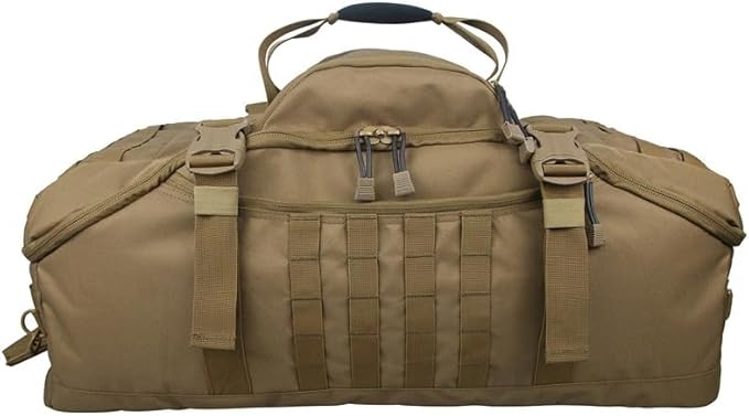 Faircost35L Tactical Travel Backpack Military MOLLE Duffel Bag Army Outdoor Waterproof Sports Luggage Hiking Gym Bag (COYOTE)