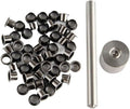50PCS 6MM Stainless Eyelet Rivets with 1 Set Punch Installation Tool Fit for Kydex Sheath Knife Case DIY Accessory