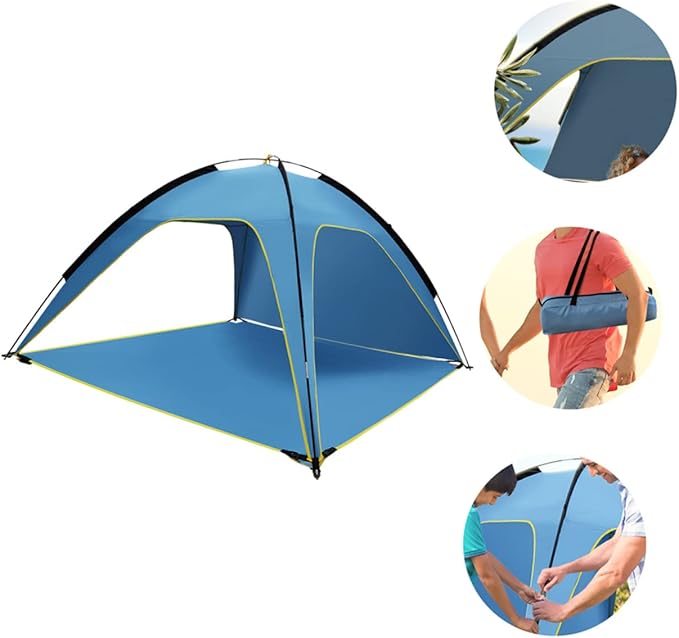 POPETPOP 1pc Quick Opening Tent Spacious Outdoor Camping Beach Shelter Uv Easy Setup Lightweight Design for Family Hiking Picnic Activities