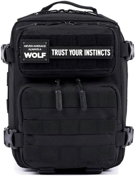 WOLFpak 9L Mini Tactical Backpack (Alpha Black) | Compact Small Everyday Carry Bag for Gym School Travel | Durable Water-Resistant Daypack with Molle System and Patch Panel