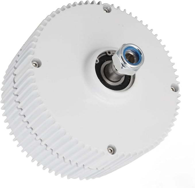 3 Phase AC Permanent Magnet Synchronous Alternator Generator High Efficiency Dual Axes 24V Output for Vertical Horizontal Wind Turbines Aluminum Alloy Carbon Steel 15x15x15cm (400w)