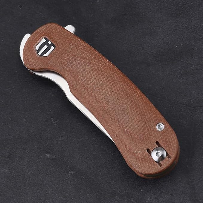 SHIELDON Hoplon Pocket Knife 154CM Steel 2.59 Satin Finish Hollow Grind Japanese Tanto Point Blade G10 &amp Micarta Handle EDC Folding Knife