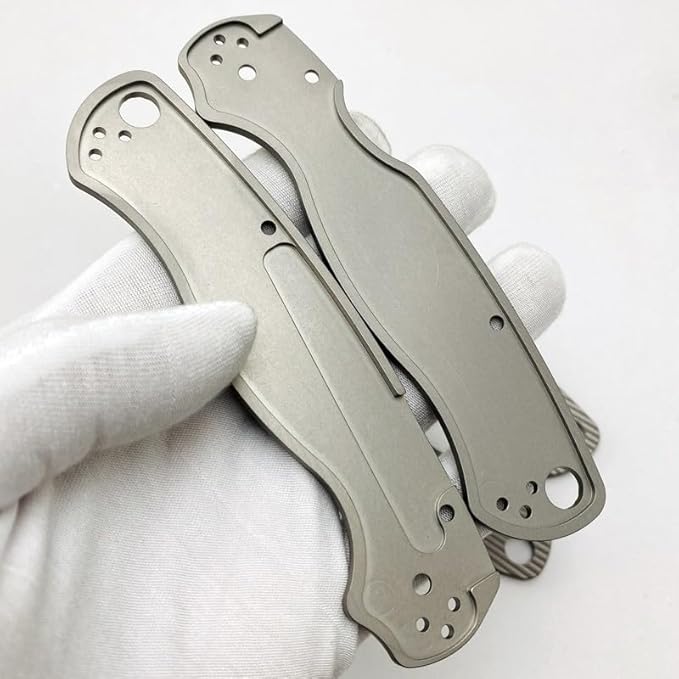1 Pair Titanium Scales Replacement with Honeycomb Pattern Fits for C81 Paramilitary 2