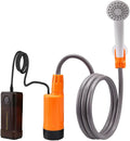 ACAGALA Outdoor Camping Shower Portable Electric Shower Pump IPX7 Waterproof with 2-Level Water Flow LED Light for Camping Hiking Backpacking Travel Beach Pet Watering