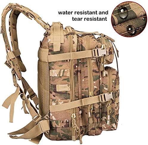 Tactical Backpack Tactical Backpack for Men Military Backpack for Bug Out Bag Supplies Army Bag Hiking Backpacks Heavy Duty Backpack Laptop Moelle Webbing 70 Liters Camouflage