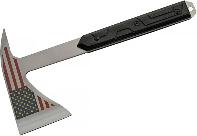 Old Glory Stainless Steel Blade Black Wood Handle 12 inch EDC Axe