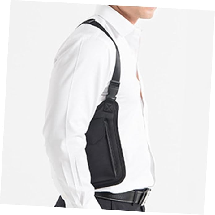 Yardwe Carry Bag for Men Women Nylon Armpit Bag Hidden Underarm Shoulder Pack Anti-Theft Compact Tactical Pouch with Adjustable Strap