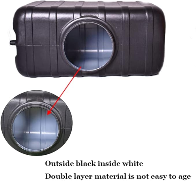 Haueeschoen Portable outdoor shower storage bucket with lid and handle Black plastic large water storage container Solar shower bucket with faucet and nozzle hose