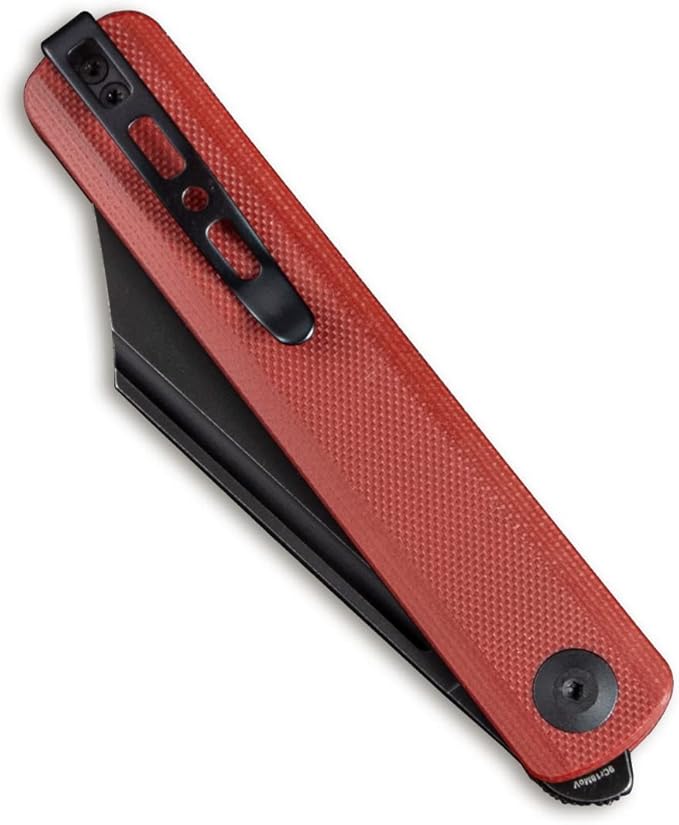 SENCUT Bronte Folding Pocket Knife with Front Flipper Opener 3.38 Inch Blade Burgundy G10 Handle SA08D