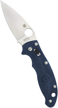 Spyderco C101PDBL2 Manix Pocket Knife with Folding Blade Plain Edge Drop Point 3 3/8-Inch