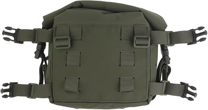 Tactical Chest Rig Expansion PackLarge Capacity MOLLE Admin Open Top PouchWaist Bag Expansion Pack for Split Chest Pack
