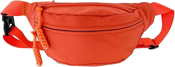 Men Fanny Pack Teenager Outdoor Sports Running Cycling Waist Bag Pack Male Fashion Shoulder(Orange1)