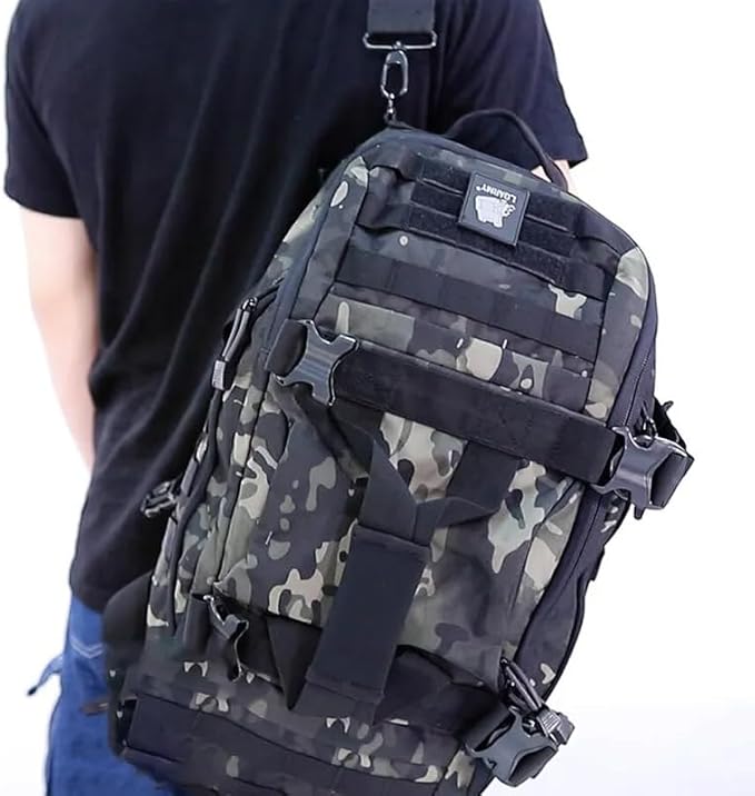 Faircost35L Tactical Travel Backpack Military MOLLE Duffel Bag Army Outdoor Waterproof Sports Luggage Hiking Gym Bag (COYOTE)