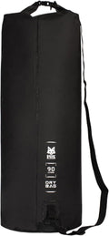 Fox Outdoor Products Super Heavy Weight Dry Bag – Waterproof PVC Roll-Top Duffel with Grip &amp Strap Design for Gear Storage 90 LITER BLACK