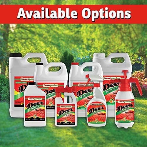 I Must Garden Deer Repellent Concentrate [2 Pack: Mint Scent + Spice Scent] - Natural Deer Spray for Gardens &amp Plants – Two 32oz Bottles
