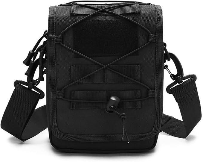 Multi-Purpose Tactical Molle Utility Pouches Compact Waist Pack Military Water-Resistance Casual Satchel Bag Fanny Pack(Black)