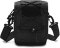 Multi-Purpose Tactical Molle Utility Pouches Compact Waist Pack Military Water-Resistance Casual Satchel Bag Fanny Pack(Black)