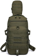 Outdoor Sports Hiking Sling Bag Shoulder Pack Camouflage Tactical Molle Chest Bag - Green