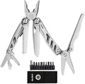 NexTool 14-in-1 Multi-Tool Stainless Steel Multitool Pliers with 80Cr14Mov Pocket Knife 2 Safety Locks and Huge Scissors EDC Multitool Utility Tool for Camping Outdoor Activities (Flagship Max)