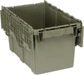 Quantum QDC2213-12 Plastic Storage Container with Attached Flip-Top Lid 22 x 13 x 12 Gray