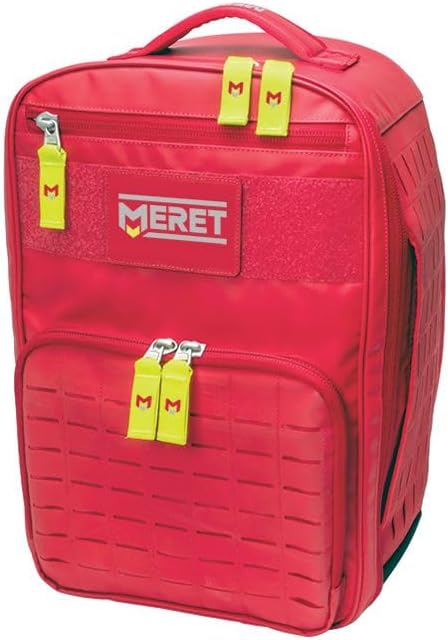 MERET V.E.R.S.A.™ PRO X EMS Backpack (Red) – Modular ALS BLS Trauma Bag with Durable Material Laser Cut MOLLE Padded Harness System